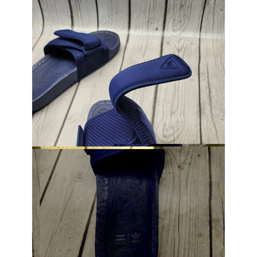Adidas Pharrell x Boost Slides Chancletas Sandals Men's 10 Night Sky Blue FY6142